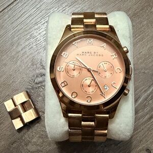 Marc by Marc Jacobs Henry Rose Gold Chronograph Stainless Steel Bracelet Watch